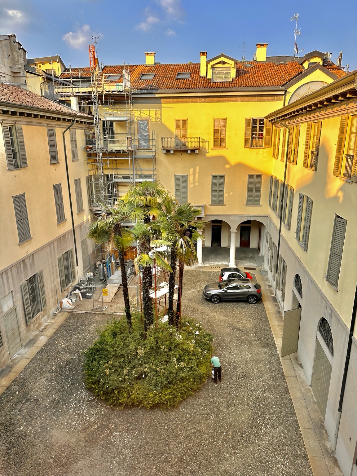 The courtyard at Via Montenapoleone