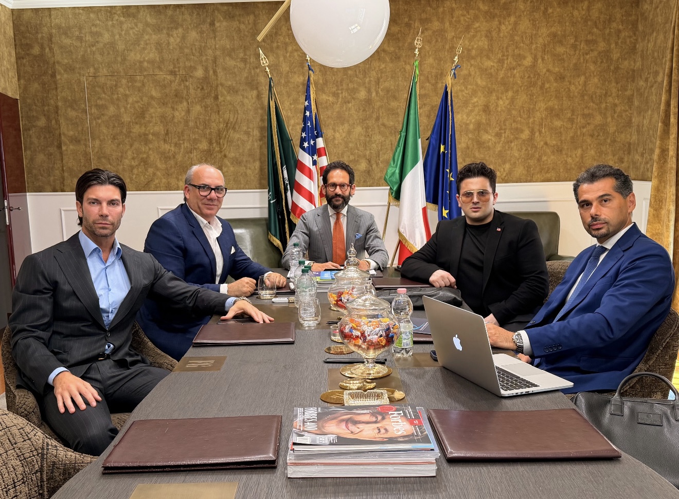 A project meeting at the former Milan headquarters