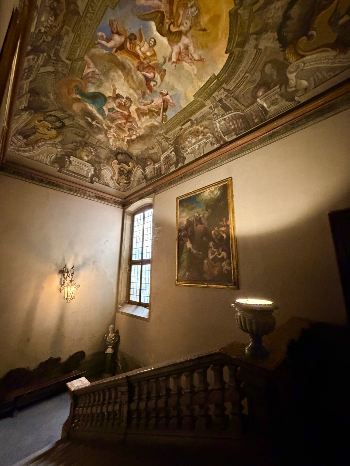 Architectural details of the staircase
