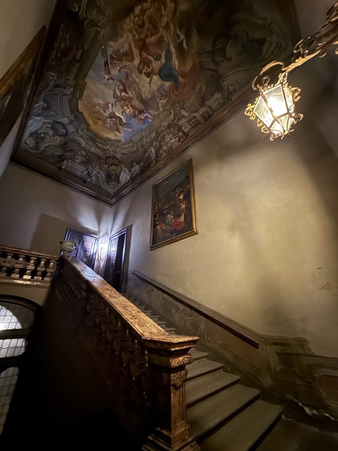Inside the historic staircase