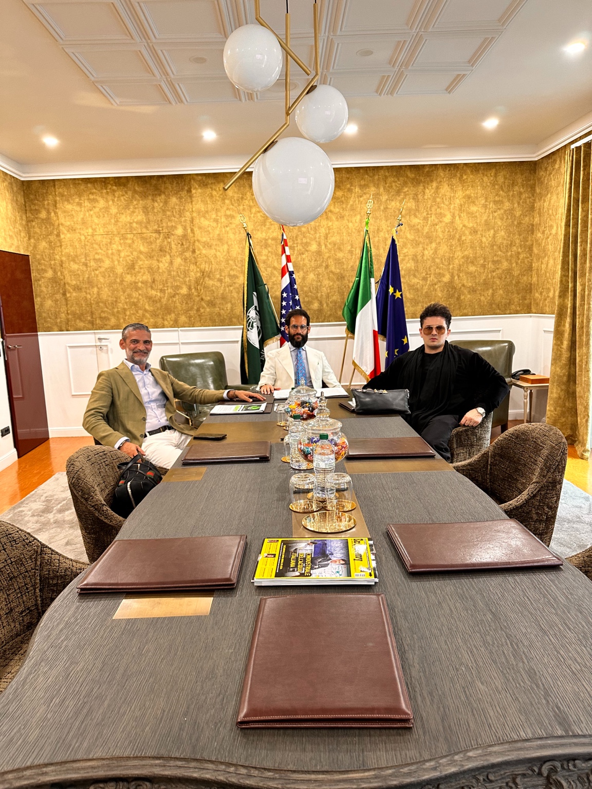 The Italian team at the former Milan headquarters