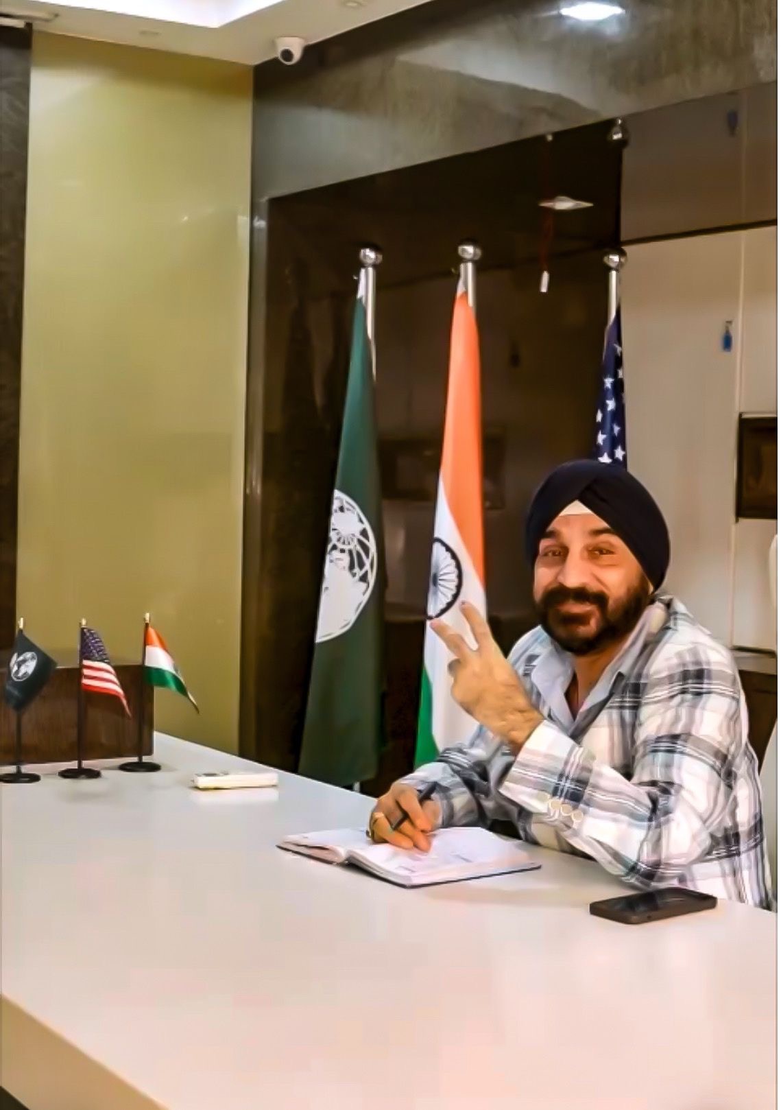 Working session at the India office