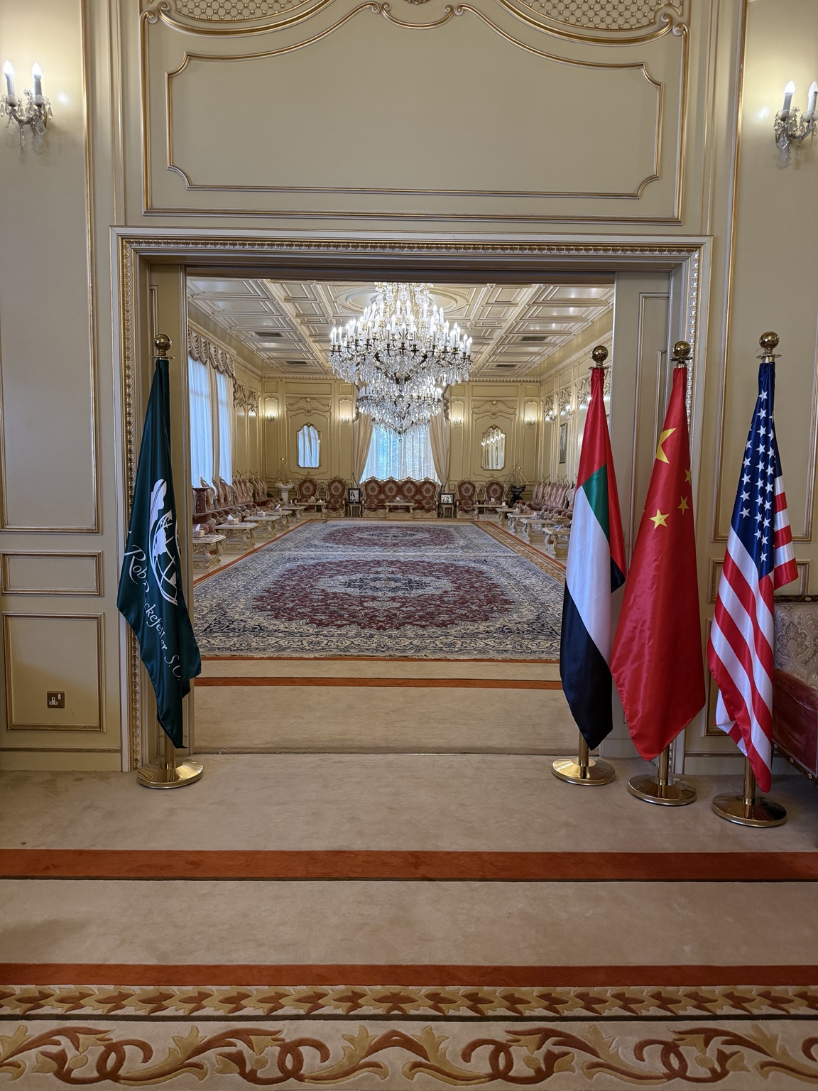 UAE reception and institutional flags