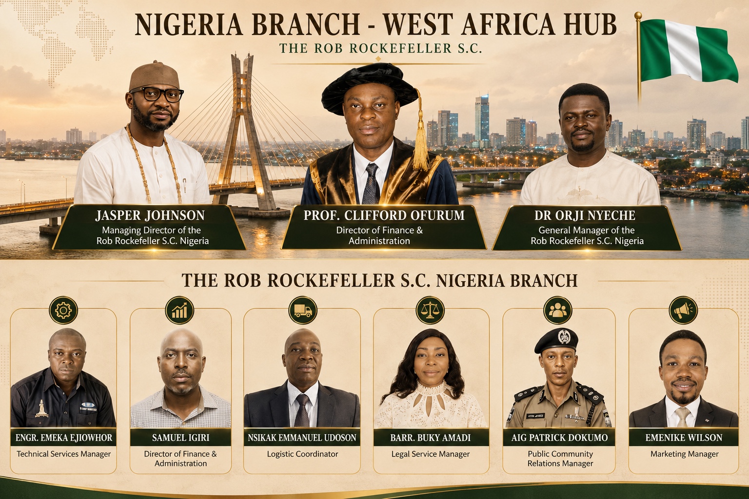 User-supplied institutional board profile for the RRSC Nigeria Branch