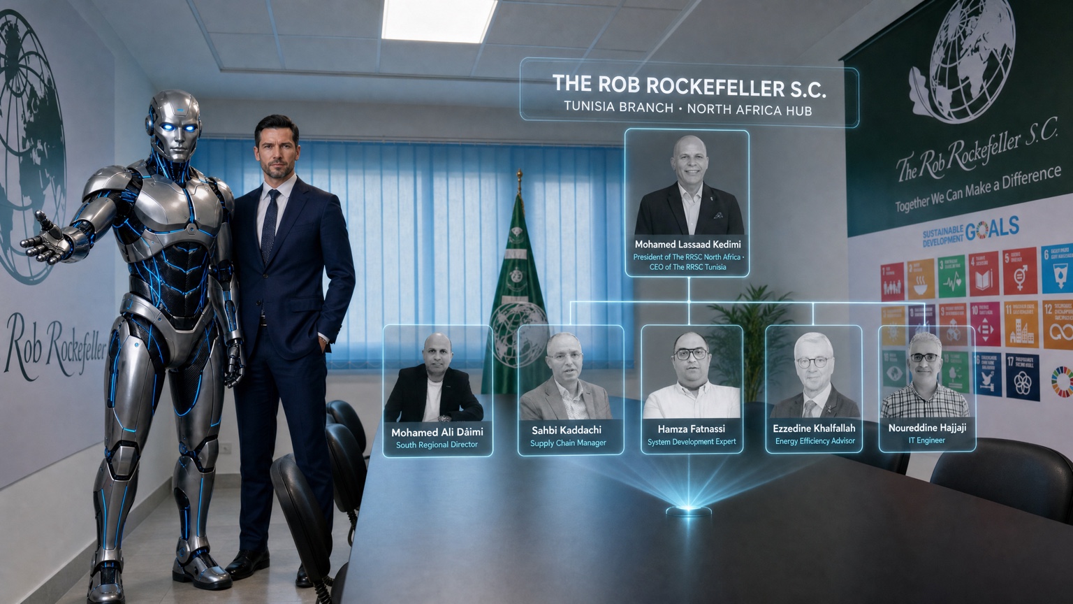 User-supplied 3D organisation chart for the RRSC Tunisia Branch