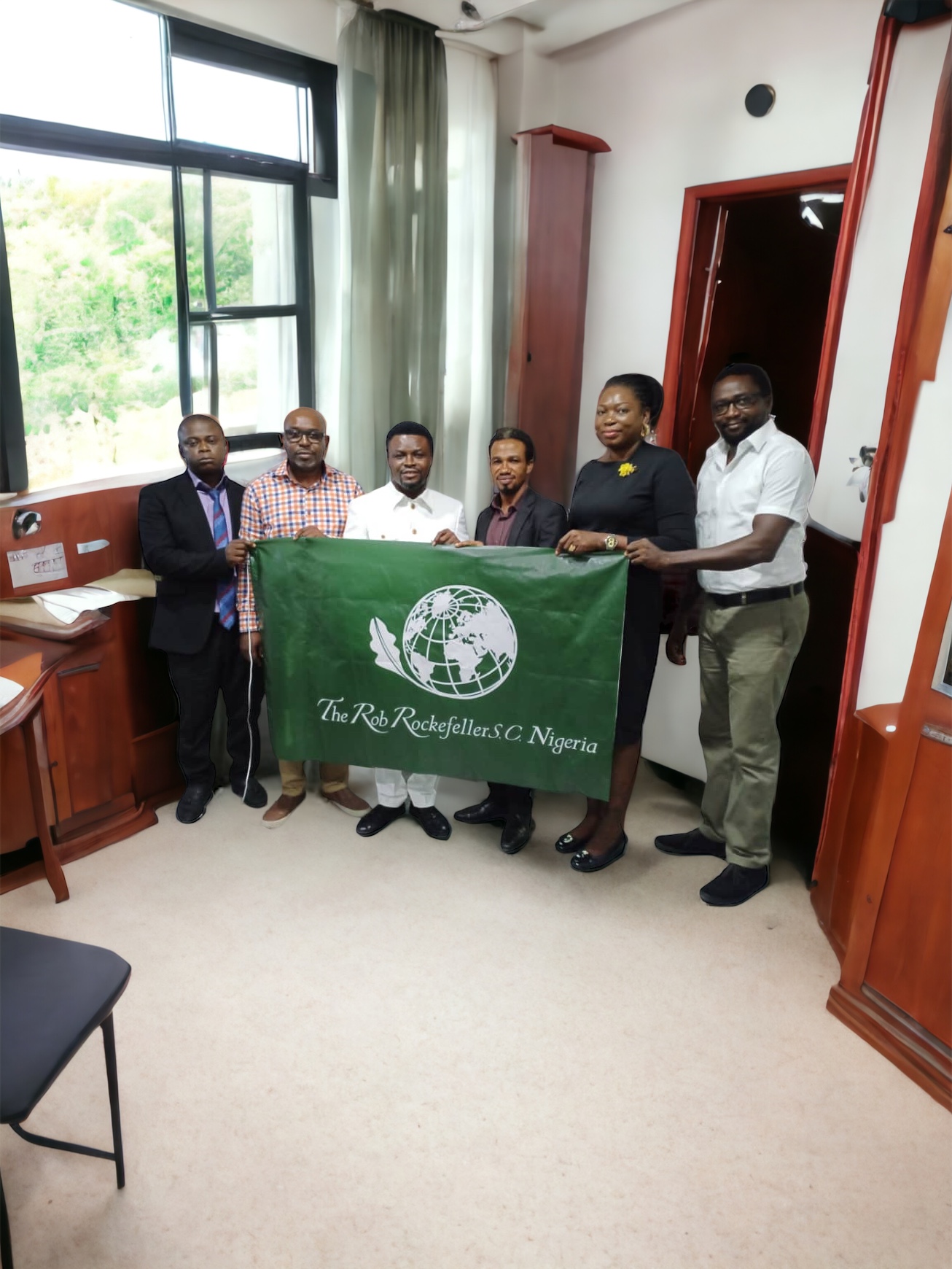 Nigeria team at the branch office — original supplied photograph