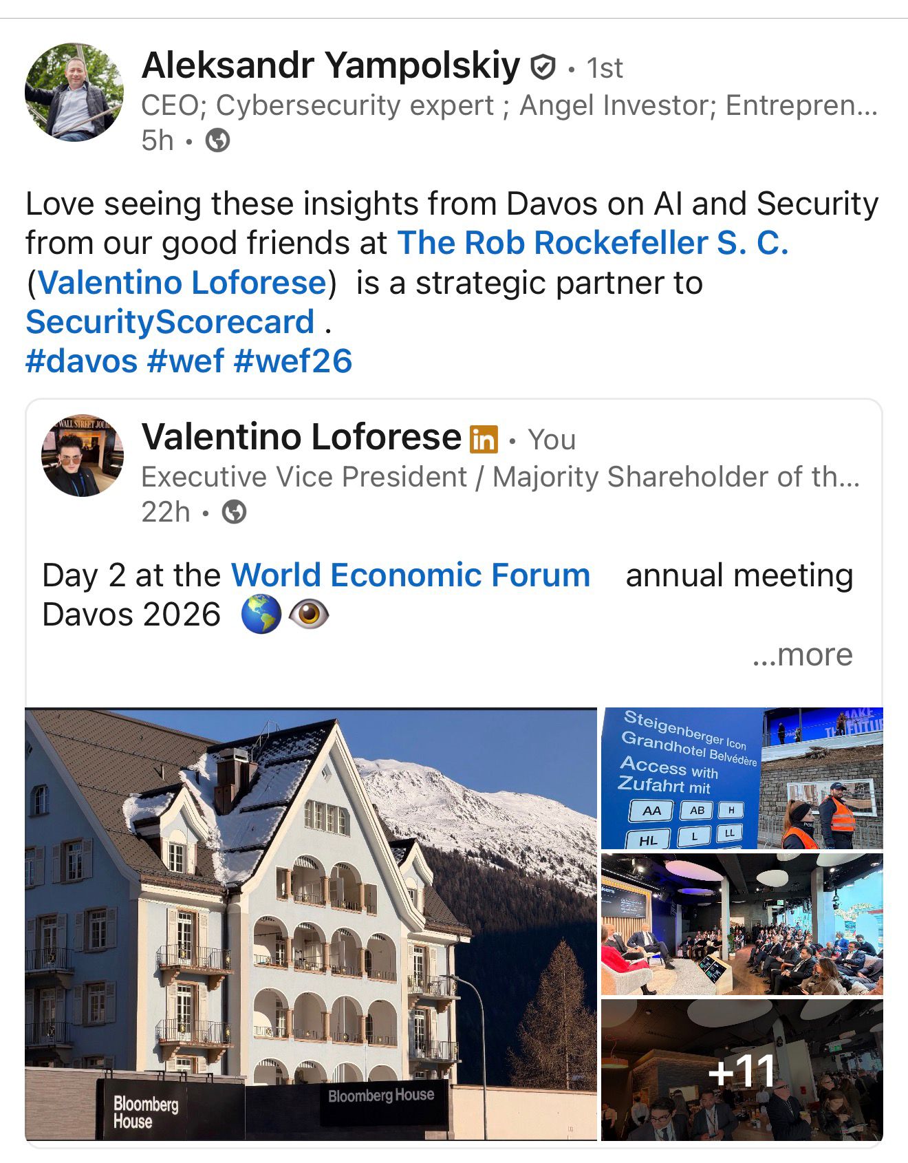 Davos 2026 – Aleksandr Yampolskiy (CEO of SecurityScorecard) Publicly Consecrates Strategic Partnership with The RRSC