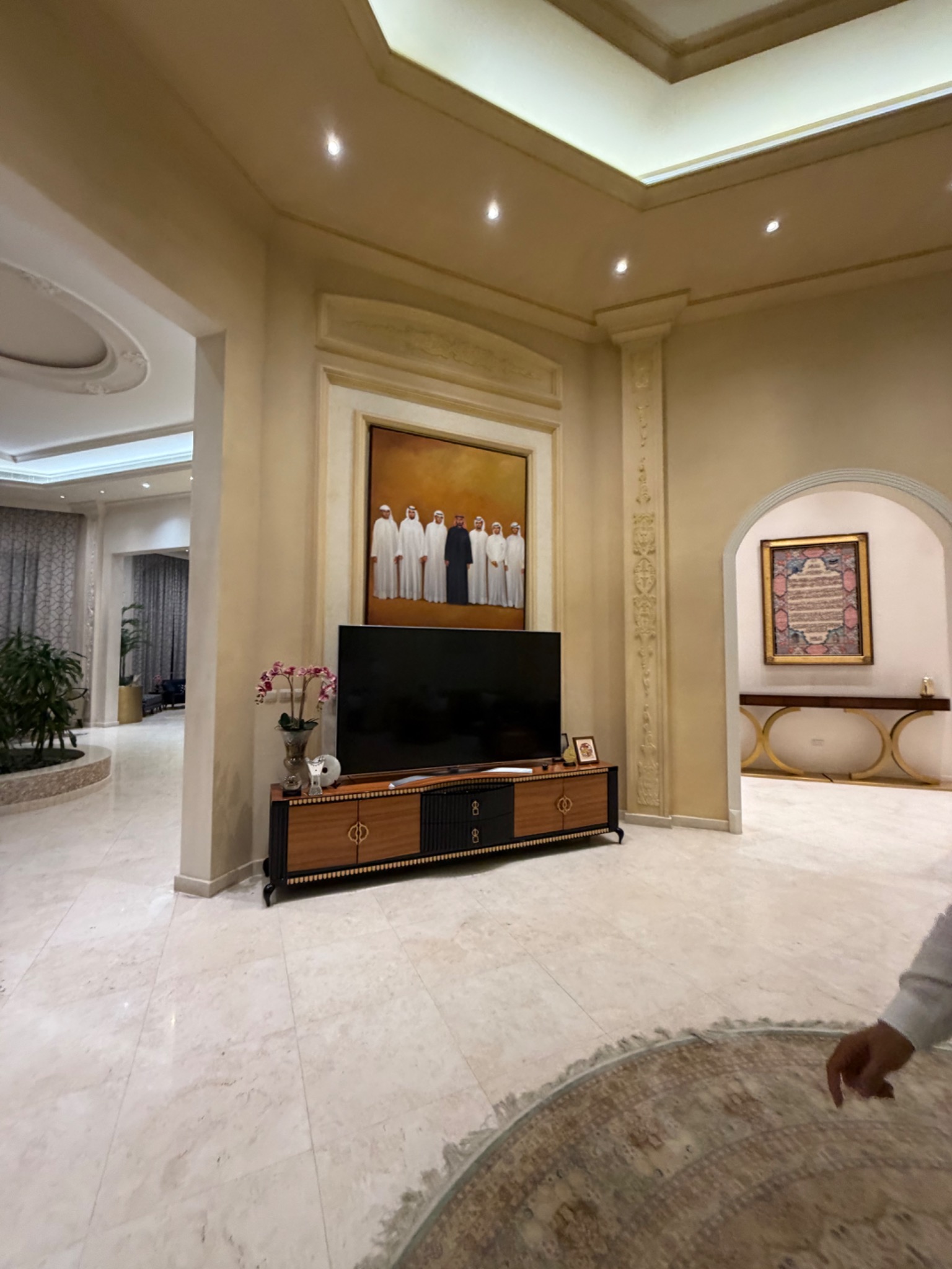 A view inside Sheikh Awad’s private residence in Dubai.