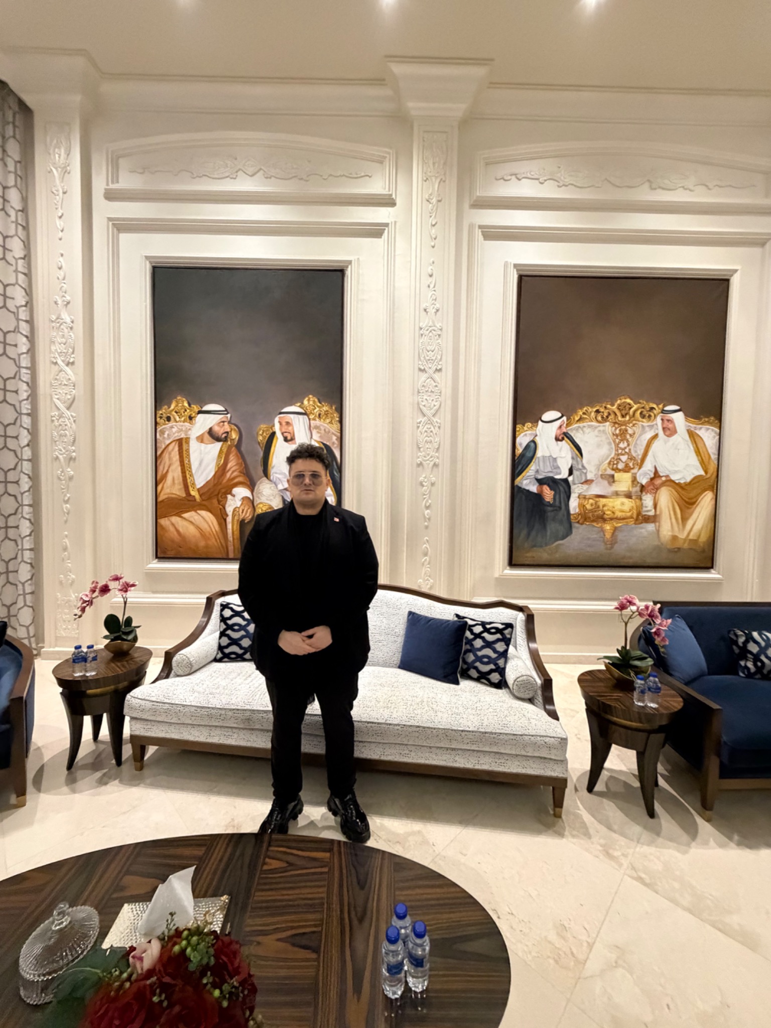 A photograph taken in the majlis at Sheikh Awad’s private residence during the visit.
