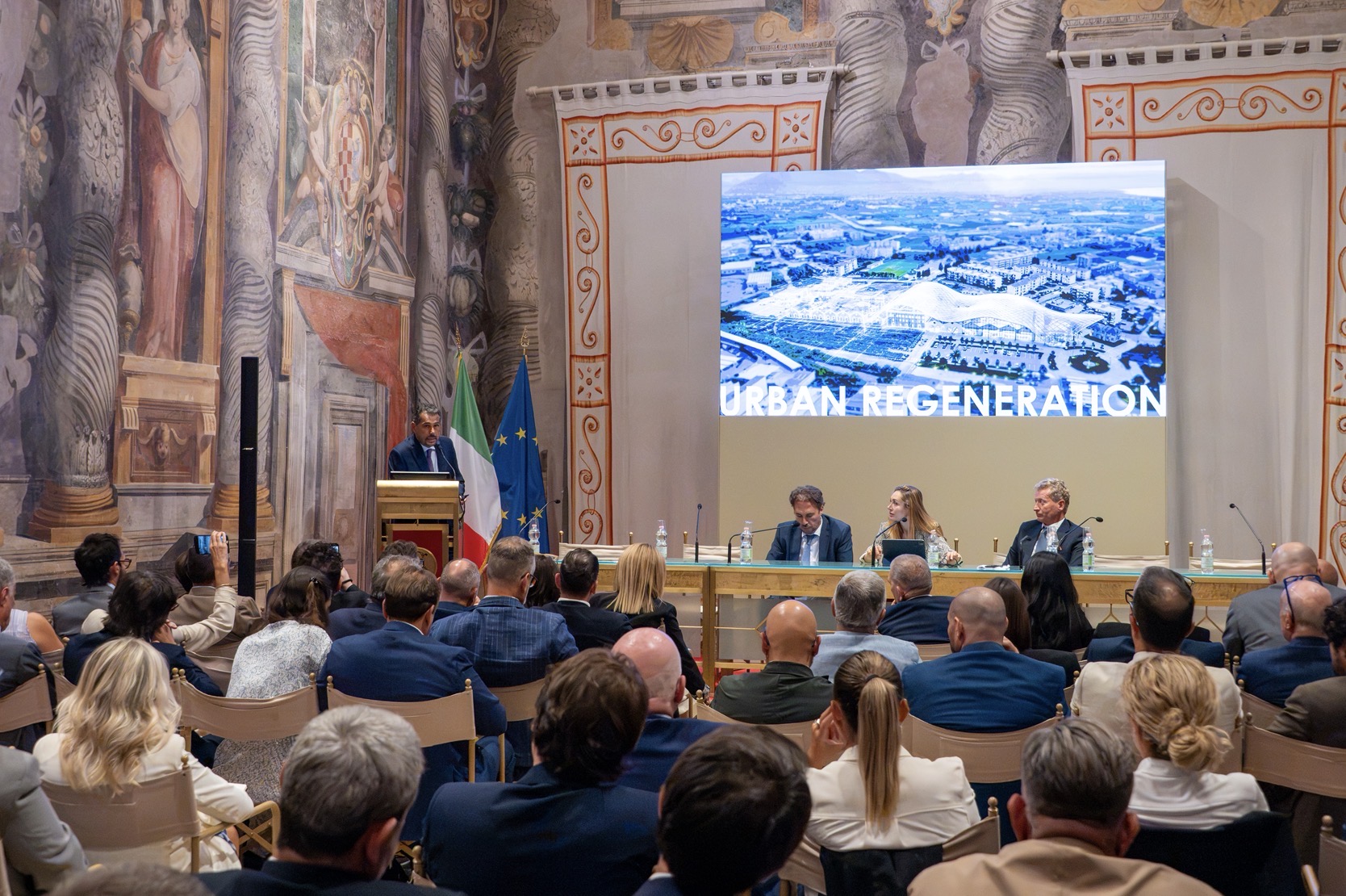 Presentation of the Augusto urban regeneration concept in Sala Zuccari