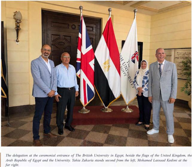 RRSC delegation at The British University in Egypt, original photograph and caption